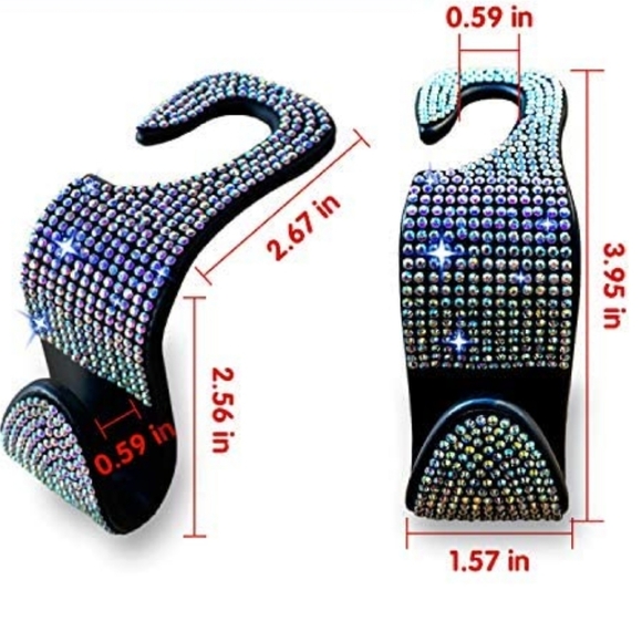 💕NWT 2pc Bling Bag Holder/Car Seat Hook Set💕 - Picture 2 of 7